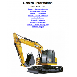 JCB instrukcje napraw + schematy + DTR: JCB JZ140 - instrukcja naprawy